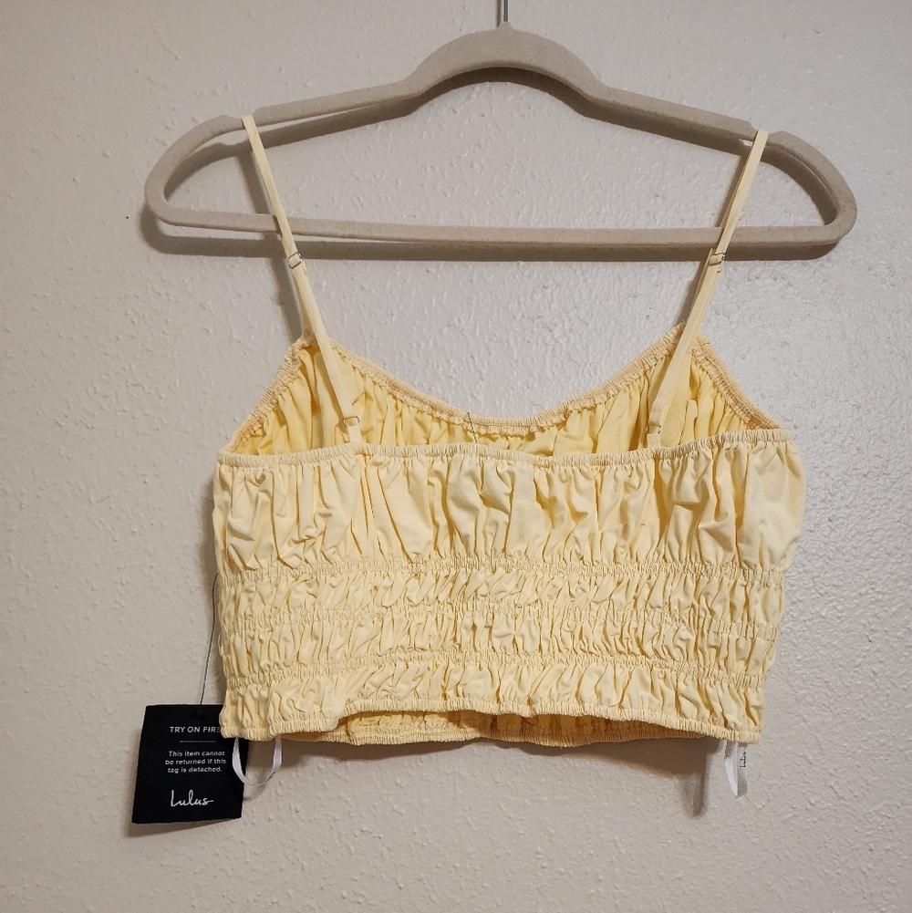 Lulus Delightful Yellow Two-Piece Midi Dress L Summer Vacation Festival Party - Picture 8 of 11